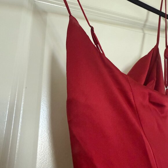 NWT! Astr the Label Gaia Cowl Neck Satin Midi dress sz XS event cocktail flaws - Picture 8 of 16